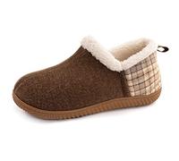 ULTRAIDEAS Pantoufles confortables en mousse à mémoire de forme pour femme avec doublure en polaire chaude, mélange de coton semblable à la laine avec semelle en caoutchouc antidérapante pour