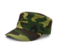 UltraKey Casquette de Baseball à Dessus Plat, Chapeau de Style Militaire Casquette Militaire en sergé de Baseball en Coton pour Hommes et Femmes Vert