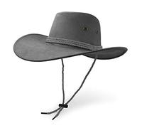 UltraKey Chapeau de Cow-Boy, Chapeau de Soleil Faux Feutre en Daim Bonnet de Voyage Ouest Chapeau Extérieur Protection du Soleil Gris