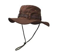 UltraKey Chapeau de Soleil à Large Bord Extérieur, Couche Double Style d’armée de Combat Classique Jungle Chapeau de Soleil pour Pêche, Chasse, Camping Brun