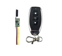 Ultraklein Interrupteur à distance pour moteur 3,7 V 4,5 V 5 V 6 V 7,4 V 9 V 12 V Mini moteur avant marche arrière et arrêt Fonction Micro interrupteur ASK Télécommande