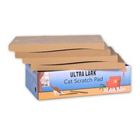 Ultralark Cat Scratching Board - 4-Piece Set with Box, Large Pad, Easy for Cats to Scratch, Corrugated Cardboard for Indoor Kitties to Rest and Play. (Brown, 42x28x2.5cm 4PCS)