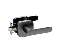 ULTRALOQ Levier de porte de passage, poignée de porte d'entrée exclusive pour serrure à pêne dormant, loquet réglable, noir mat