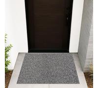 Ultralux Paillasson antidérapant et anti-poussière, 80 x 50 cm, en vinyle durable, sans dos ni bordure, noir et blanc, 80 x 50 cm