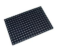 Ultralux Tapis d'entrée de Drainage extérieur en Caoutchouc Robuste | 60cm x 80cm | Tapis Protecteur de Sol antidérapant et résistant | Noir | Plusieurs Tailles