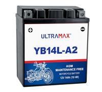 UltraMax YB14L-A2 Batterie de moto 12 V 14 Ah 160CCA