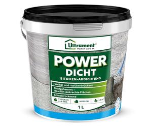 Ultrament 82451900116608 Dicht 1L Power Joint Universel Super Flexible-Étanchéité de Toit et Bricolage-1 Litre, Noir