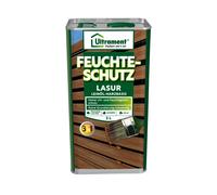 Ultrament Feuchteschutz-Lasur 3in1 Noyer 5L Du Staunässe Lasure Bois UV