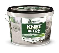 Ultrament Knet Béton Gris clair 2,5 kg Pâte à modeler et à modeler pour projets de bricolage et de décoration Résistant à l'humidité et au gel Imperméable