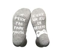 Ultranic Chausettes Drôle Si Tu vois ça,Apporte Moi Une Bière Les Chausettes Cotton écrivent en Française Thick Socks Pour homme femme Cadeau de Noël chausette bière