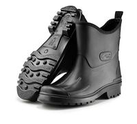 Ultrapower Bottes en caoutchouc pour homme | Bottes de pluie en caoutchouc | Bottes basses en caoutchouc | Bottes de boue mi-hautes | Design brossé | Tailles 40-48, Noir , 43 EU