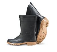 Ultrapower Bottes en caoutchouc pour homme | Bottes de pluie en caoutchouc | Bottes basses en caoutchouc | Bottes de boue mi-hautes | Design brossé | Tailles 40-48, Noir para marron, 40 EU