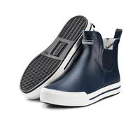 Ultrapower Bottes en caoutchouc unisexes | Bottes de pluie en caoutchouc | Bottes basses en caoutchouc | Bottes de boue mi-hautes | Design brossé | Tailles 36-47, Havsteg Bleu Blanc, 39 EU