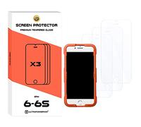 ultrapower100 Protection d'écran Shatterproof compatible pour iPhone 6/6S Premium Tempered Glass Film 3 Pack Anti-Shatter
