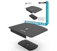 ULTRARM MAAC-P Plaque de renfort de moniteur en acier pour tables fines et en verre, s'adapte à la plupart des supports de moniteur à œillets et supports de serrage en C, noir