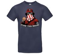 Ultras Stand Your Ground Ultras Hools Hooligans T-shirt pour homme, bleu marine, L
