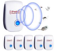 Ultrason Anti Moustique, 6 Pack Ultrason Souris et Rats Insectes Répulsif Électronique,Répulsif Ultrason Anti-Rongeurs Insectes