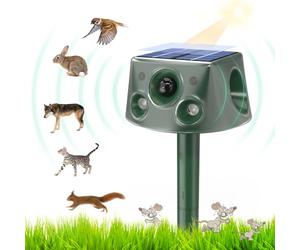 Ultrason Chat Exterieur, Repulsif Chat Ultrason, 5 Modi Einstellbar Marderschreck, Solarladung Ultrason Chat Exterieur, 360° Effektiv für Katzen, Hunde, Vögel, Mäuse