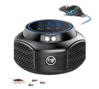 Ultrason Souris et Rats 360° Appareil Ultrason Souris avec Lumière LED Plug in Repulsif Souris Anti Rongeur pour Intérieur Protection et Anti Nuisibles Jardin