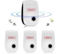 Ultrason Souris et Rats,Répulsif à Ultrasons pour Souris Répulsif Intérieur Dispositif Anti Souris Insectes, Moustiques,4 Pcs