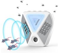 Ultrason Souris et Rats, Repulsif Souris avec Fréquence Fixe/Variable, Repulsif Souris et Rats Ultrason Puissant pour Rongeurs/Rats/Souris/Chiens, 3 Modes avec Veilleuse pour la Maison/Restaurant
