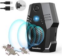 Ultrason Souris et Rats, Repulsif Souris avec Ultrasons Conversion Fréquence, Repulsif Souris et Rats Ultrason Puissant pour Rongeurs,Rats,Souris,Araignées,Cafards,4 Modes pour Maison/Restaurant