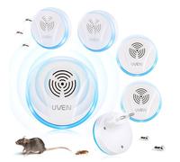 Ultrason Souris et Rats, Repulsif Souris Ultrasons 360° Anti Souris, Plug in Appareil Ultrason Souris Anti Rongeur Les et la Rats, Souris, Campagnols Loirs et Moustiques, Lot de 6