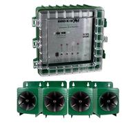 Ultrason X - Répulsif Anti-Oiseaux et Pigeons à Ultrasons, 4 Haut-Parleurs, Programmable, Portée Jusqu’à 350 m², Usage Intérieur et Extérieur