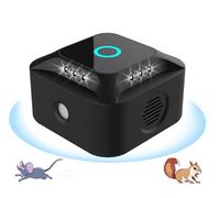 Ultrasonic 2025 Répulsif à ultrasons pour Rats, Chauves-Souris, écureuils et cafards à ultrasons, 360° avec lumière LED, répulsif à ultrasons pour Souris, cafards, Anti-nuisibles enfichables pour