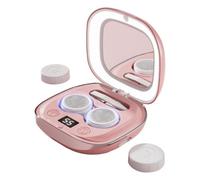 Ultrasonic Contact Lens Cleaner | Portable Contact Lens Cleaning Machine with Mirror and Led | Gentle Daily Vision Care Device for Indoor Outdoor Travel Home Trip Dorm School