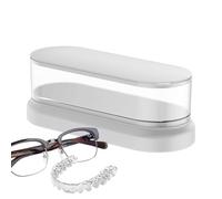 Ultrasonic Jewelry Cleaner, Professional Electric Cleaning Machine, 360° Deep Vibration, Touch Operations, Compact Design, for Rings Glasses Watches, 8cm Orange Yellow White