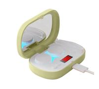 Ultrasonic Lens Cleaner Machine, Intelligent Rechargeable Device, 5 Cleaning Modes, Compact Soak Case Design, Deep Cleaning Technology, for Soft Lenses, 3.86x2.6x3.54in