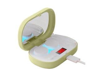 Ultrasonic Lens Cleaner, Soft Cleaning Tool, 3.86x2.6x3.54 inches Intelligent 5-Mode Display, Soak Case Device for Travel, Daily Use, Fast, Efficient Maintenance