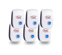 Ultrasonic Pest Repeller 6 Pack, Electronic Indoor Pest Control for Insects, Rodents, and Spiders
