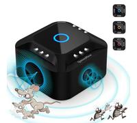 Ultrasons Souris à Ultrasons et Rats 360 °,Appareil Ultrason Souris avec 12 Lumières Stroboscopiques et PIR,Répulsif Ultrasons Anti Rongeur Les et la Rats, Souris, Campagnols et Loirs