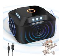 Ultrasons Souris et Rats 360°, 3 Modes Répulsif Souris Brancher avec 12 Lumières Stroboscopiques, 300 M² Large Portée Ultrasons Anti Rongeurs pour Souris Rat Araignée Moth Fourmi