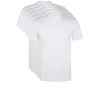 Ultrasport 1317 T-shirt pour Hommes Sport et Loisirs, Encolure Ronde, par Lot de 5 , Blanc, L