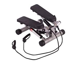 Ultrasport 330300000004 Swing Stepper avec bandes élastiques / Stepper à niveau de difficulté réglable et console de commande sans fil - Stepper Up-Down pour sportifs débutants et confirmés, Noir/Gris