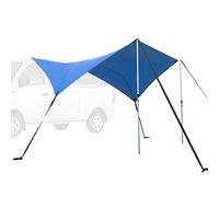 Ultrasport Auvent de voiture, convient aux voitures, aux fourgons et aux bus de camping, protège du soleil et de la pluie,matériau durable et robuste,ventouses intégrées ainsi que des chevilles,Bleu