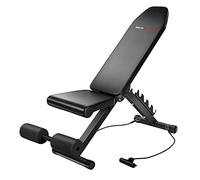 Ultrasport TR-5 Pro Compact Banc de Musculation avec Rack Mixte Adulte, Noir, 118x54.5x112 cm