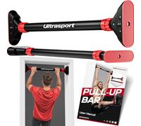 Ultrasport Barre de traction, barre de porte, réglable de 66,5 cm à 93 cm, montage sans vis, antidérapant, maintien sûr, poignées en mousse