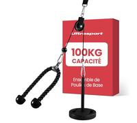 Ultrasport Cable Poulie Musculation | Appareil de Traction Latérale et Triceps pour la Maison | Fitness Station de Musculation à Poulie, Tour à Câbles, Tirage Latéral