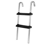 Ultrasport Échelle trampoline, pour trampoline jardin, à suspendre, marches extra larges, utilisable pied nus, extrêmement stable, pour trampoline d'un diamètre 366-430 cm, résistant UV et intempéri