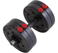 Ultrasport Ensemble de disques d'haltères, 4 poids d'haltères en ensemble, 15 kg ou 25 kg, pour haltères courts et barres d'haltères longues, avec poignées, ensemble complet en métal de 30 kg