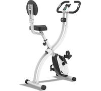 Ultrasport F-Bike 200B, vélo d'entraînement, vélo d'appartement pliable, avec dossier, ordinateur d'entraînement LCD,poids maximum 110 kg,mesure fréquence Cardiaque,8 niveaux résistance, Rosé/Blanc