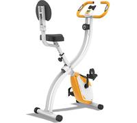 Ultrasport F-Bike Vélo d’Appartement Pliable I Vélos d'Appartement Extra Silencieux jusqu'à 130 kg avec Selle Confort, Velo d Appartement Pliable (Orange-Blanc)