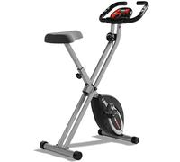 Ultrasport F-Bike, Vélo entraînement, Ordinateur entraînement LCD pour vélo fitness, Vélo exercice pliable, Max Poids utilisateur 100 kg, mesure pouls, 8 niveaux résistance, roue réglage, Noir/Argent