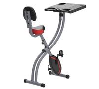 Ultrasport F-Bike Work Advance, Ordinateur Pliable avec Grand Support Antidérapant, Vélo d'Appartement pour l'Entraînement Musculaire et d'Endurance Unisex-Adult, Noir/Rouge, 99x45x115 cm