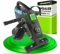 Ultrasport Pédalier d'Appartement Bras et Jambes avec Écran LCD, Tapis Antidérapant et Sangle de Fixation I Mini Vélo d'Appartement, Pedalier Bureau