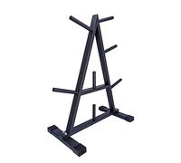 Ultrasport Support pour plaques musculation, Arbre haltères avec 7 barres pour plaques musculation, Multistand pour plaques musculation chargeable jusqu'à 200 kg, Arbre haltères en acier robuste, Noir